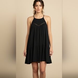 JANUARY 7 BLACK BLOUSE/ MINI DRESS SIZE LARGE